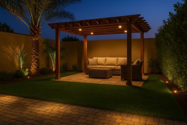 جلسة حديقة خارجية كويتية