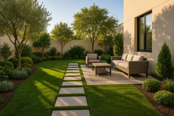 حديقة منزلية في الجهراء بتصميم عصري