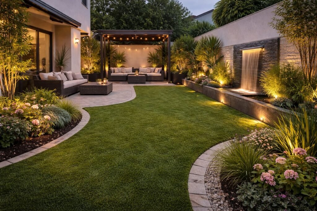 تنسيق حدائق الشرق حديقة منزلية منسقة وجميلة