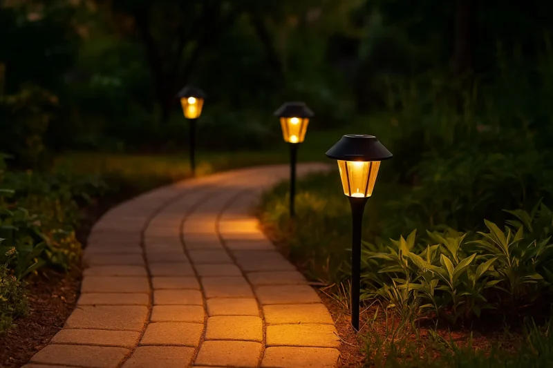مصابيح طاقة شمسية لإضاءة حدائق الكويت وقت الغروب