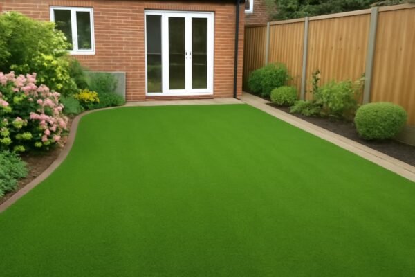 حديقة مع ثيل صناعي