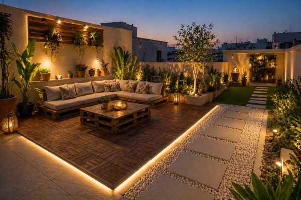 تنظيم سطح منزل بتقسيم أنيق