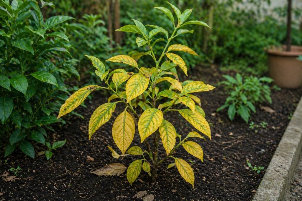 علاج اصفرار النباتات في الحديقة