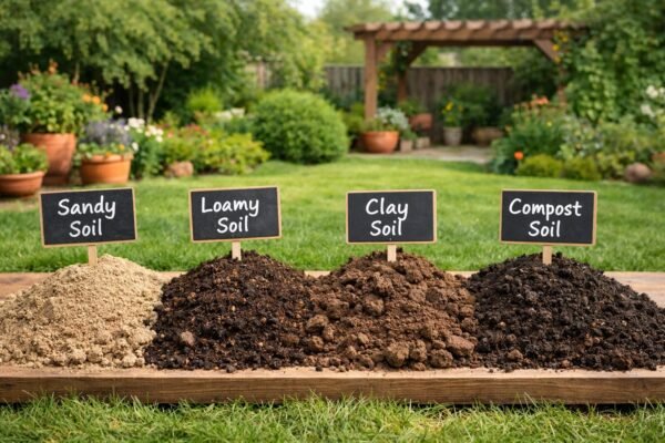 أنواع تربة الحدائق المنزلية