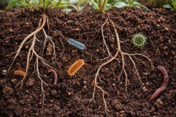 تربة زراعية غنية بالجذور